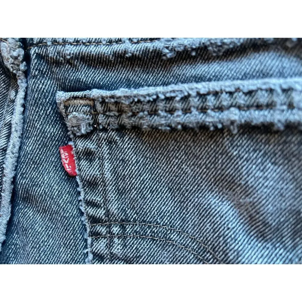 Vintage 1991 USA Levi’s Black Relaxed Fit Jeans W35 L34 Distressed 100% Cotton